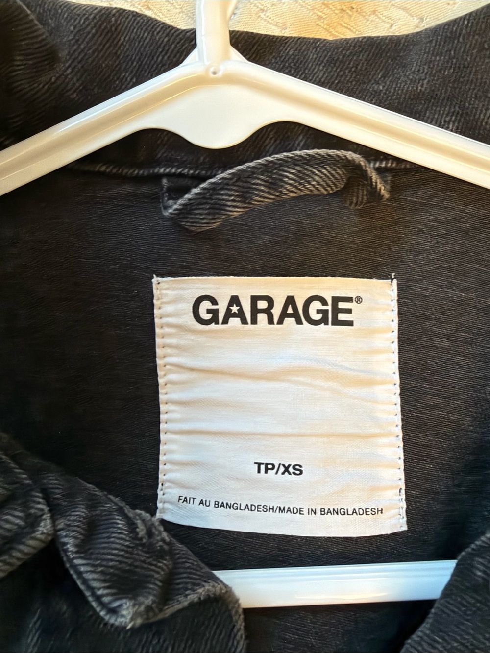 Garage Black Cropped Distressed Denim Jacket - Picture 4 of 5